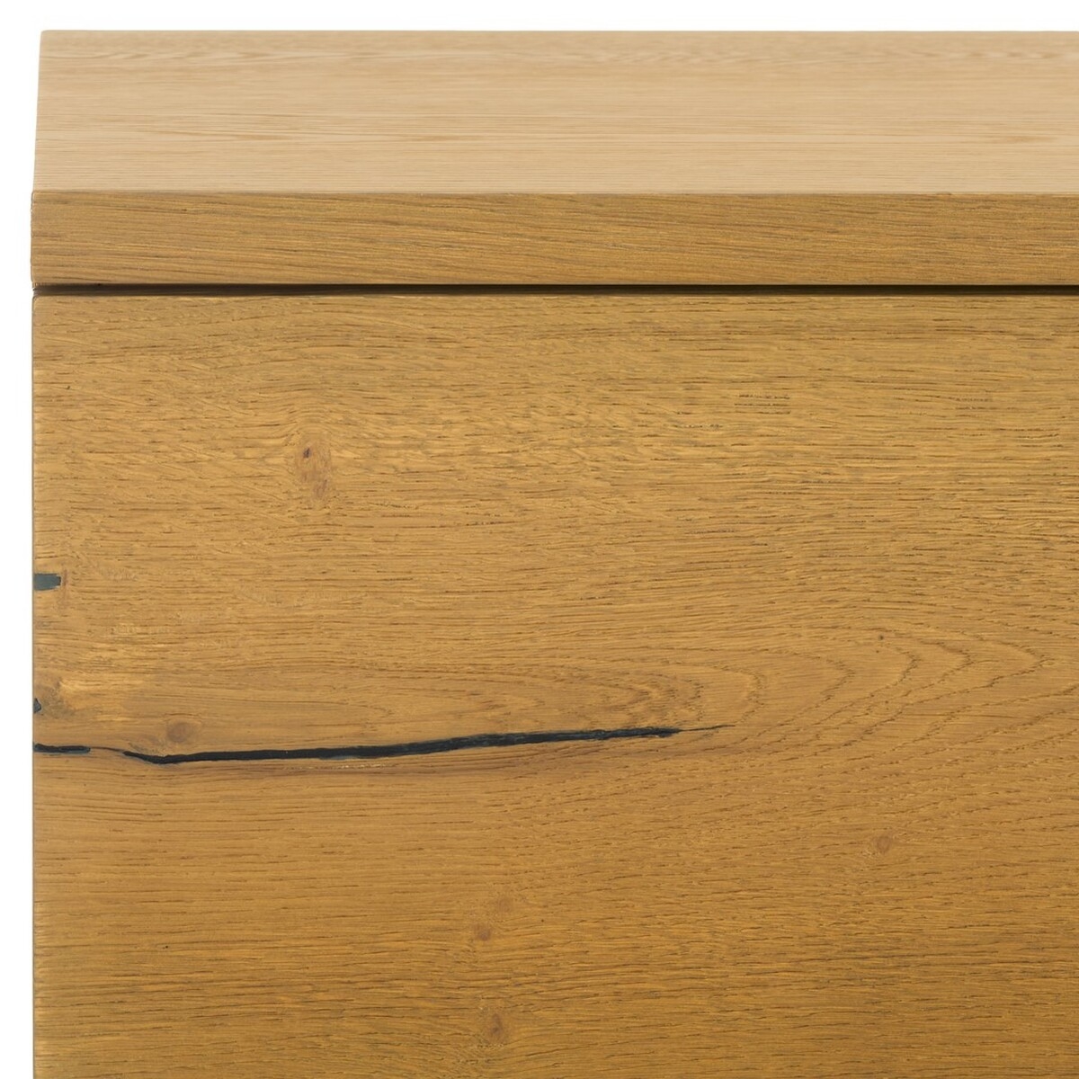 Elizabella 4 Drawer Wood Chest - Oak/Antique Brass - Image 4