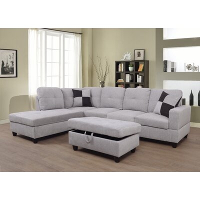 104" Wide Sofa & Chaise With Ottoman - Image 0