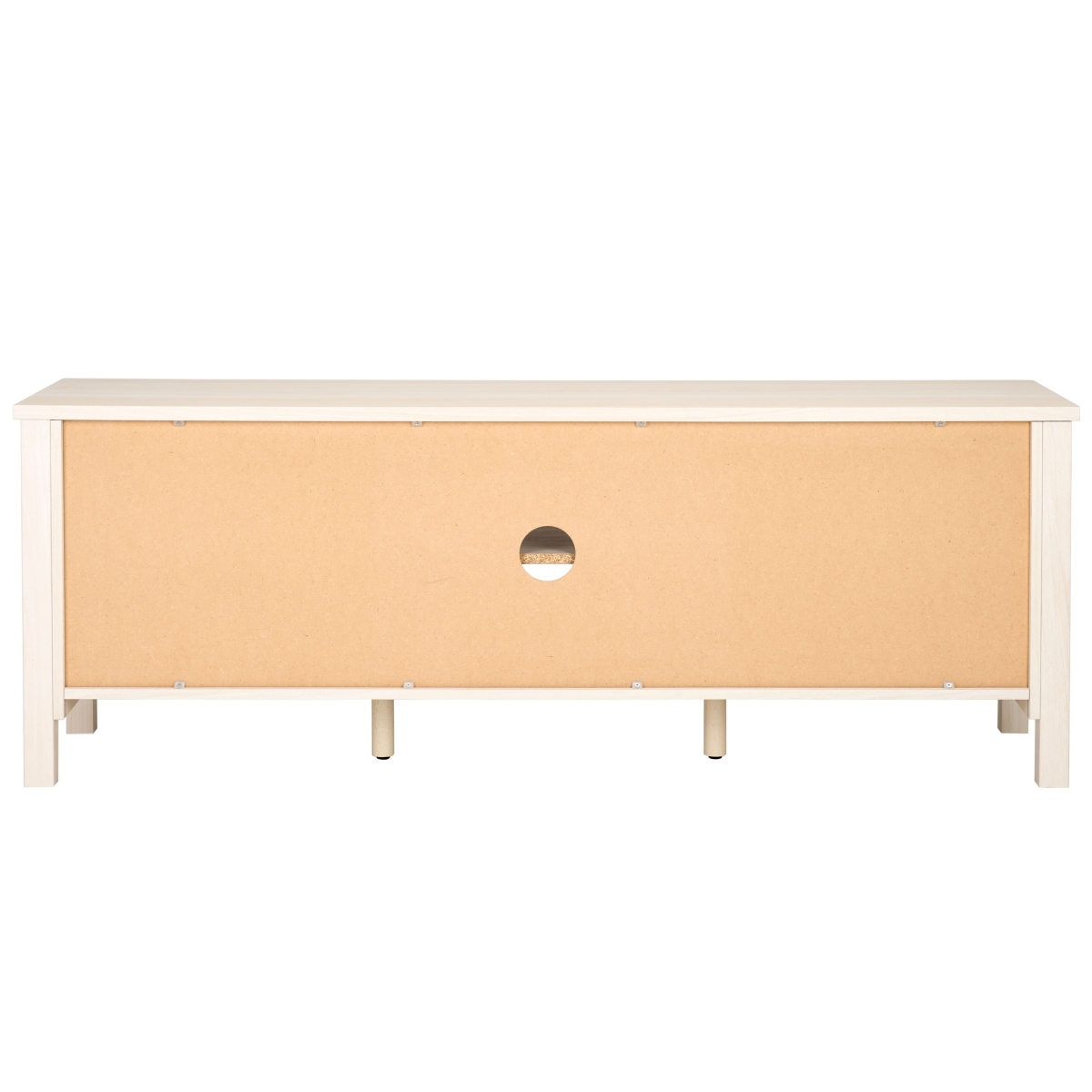 Evane 2 Door Media Stand - Bleached White / Natural - Safavieh - Image 7