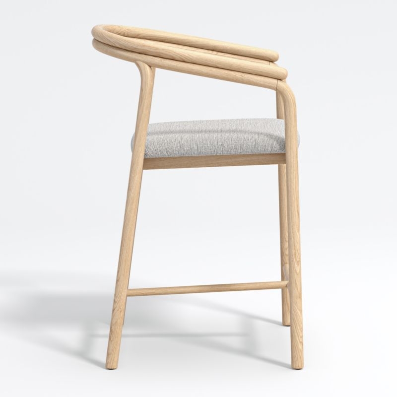 Redonda Wood Upholstered Counter Stool - Image 1