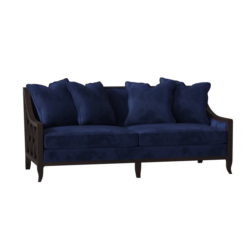 Caracole Classic Social Butterfly Sofa Body Fabric: Royal Velvet, Frame Color: Sand Dune - Image 0