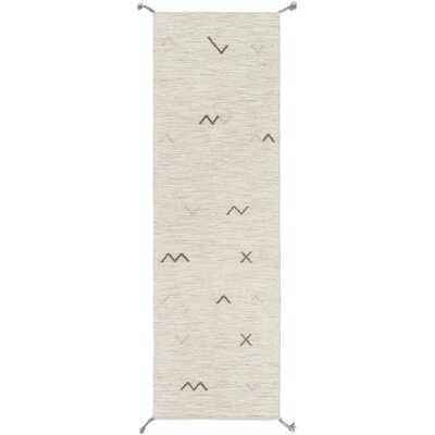 Bodie Southwestern Handwoven Wool Area Rug in Light Gray/Light Brown - Image 0
