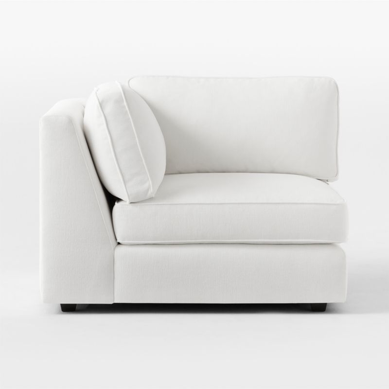 Malea White Performance Fabric Corner Chair - Image 3