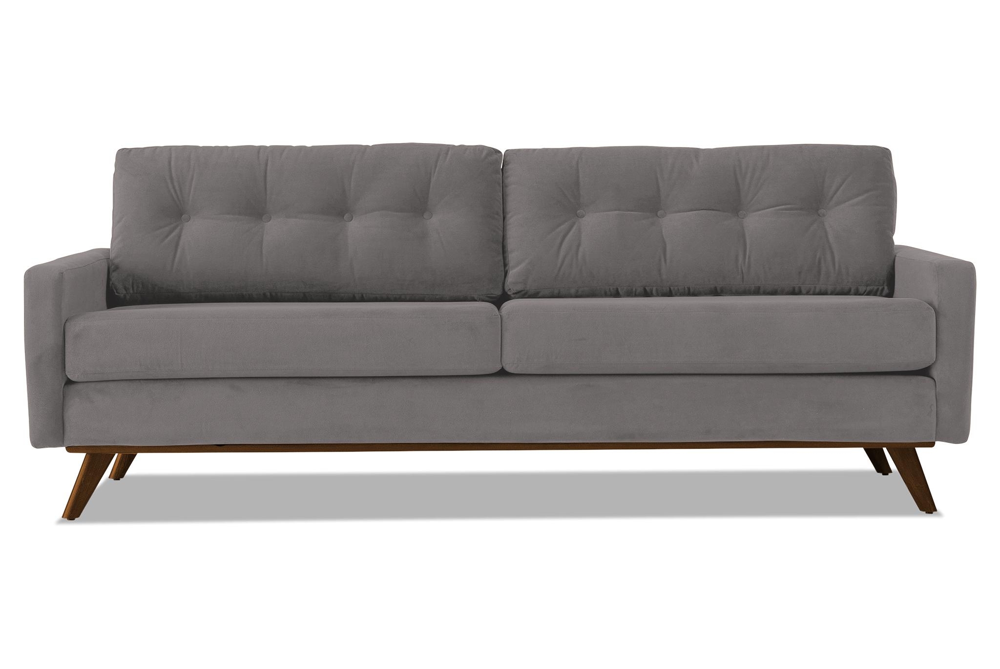 Gray Hopson Mid Century Modern Sofa - Taylor Felt Grey - Mocha - Image 0