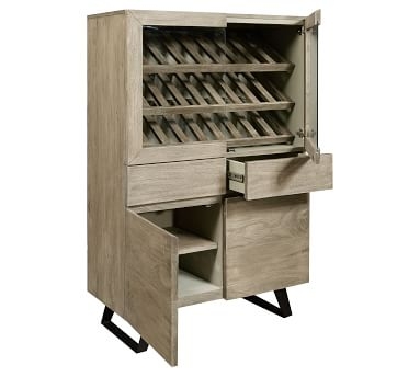 Jerry 40" Bar Cabinet, Brown - Image 5