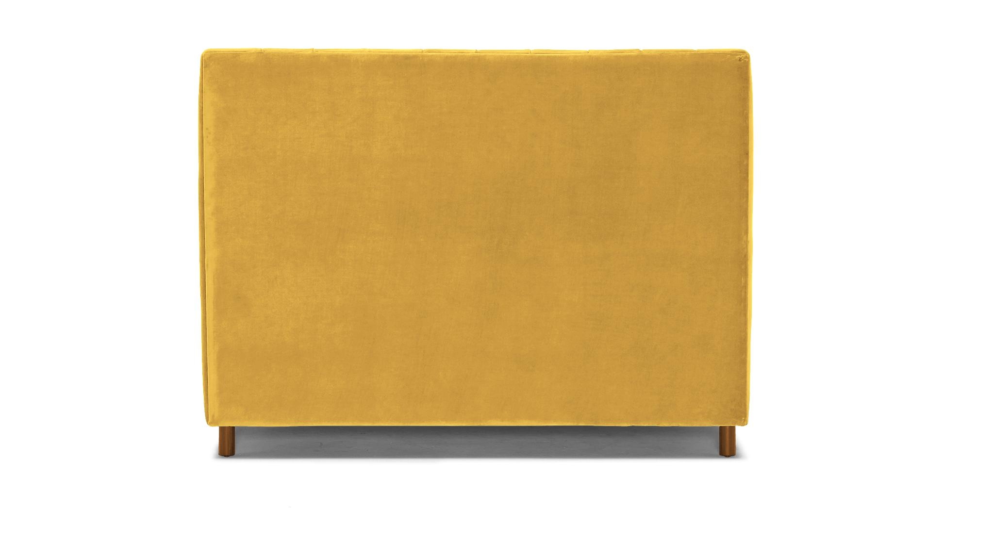 Yellow Lotta Mid Century Modern Bed - Bentley Daisey - Mocha - Cal King - Image 4