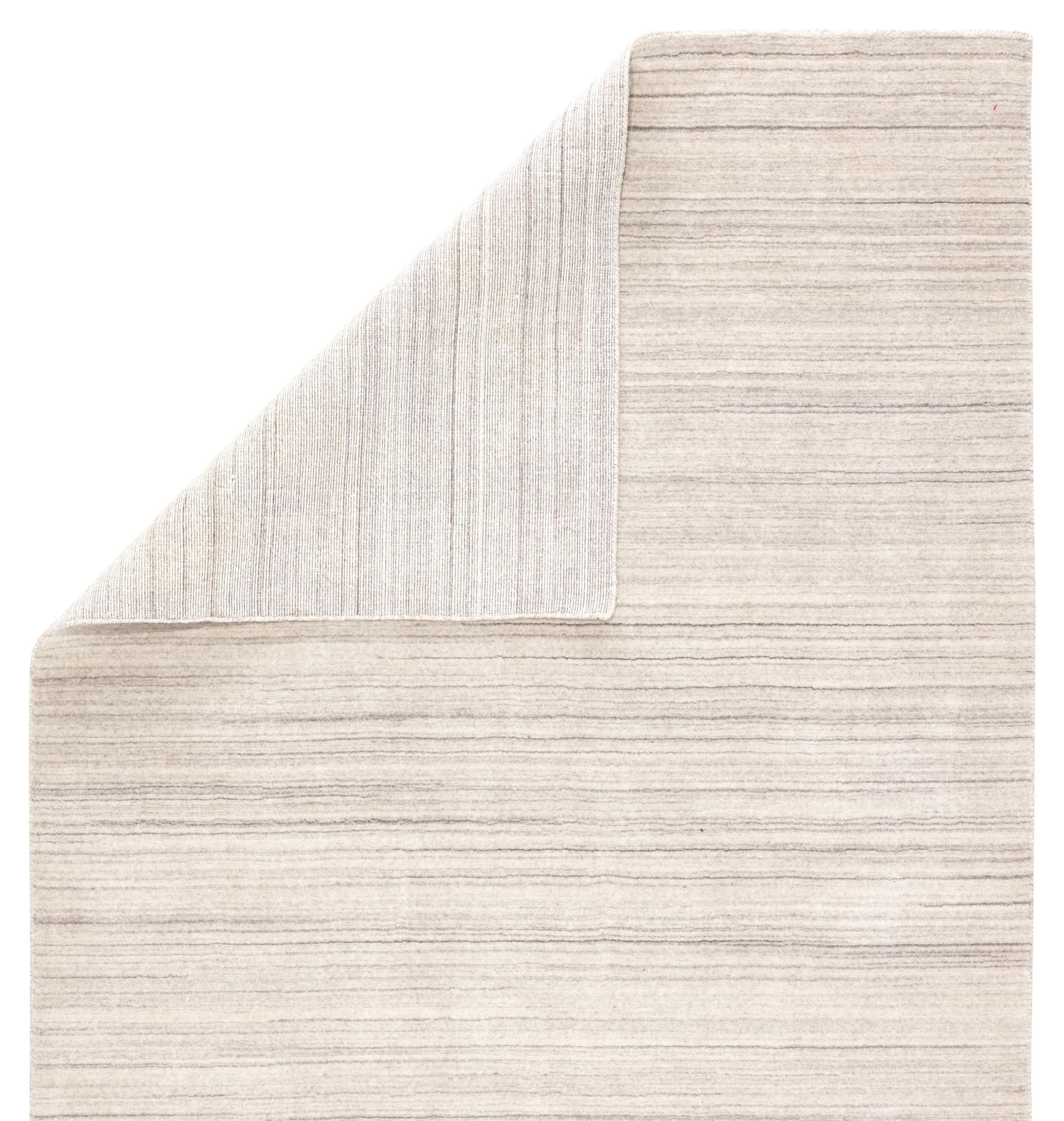 Tundra Handmade Solid White/ Gray Area Rug (9'X12') - Image 2