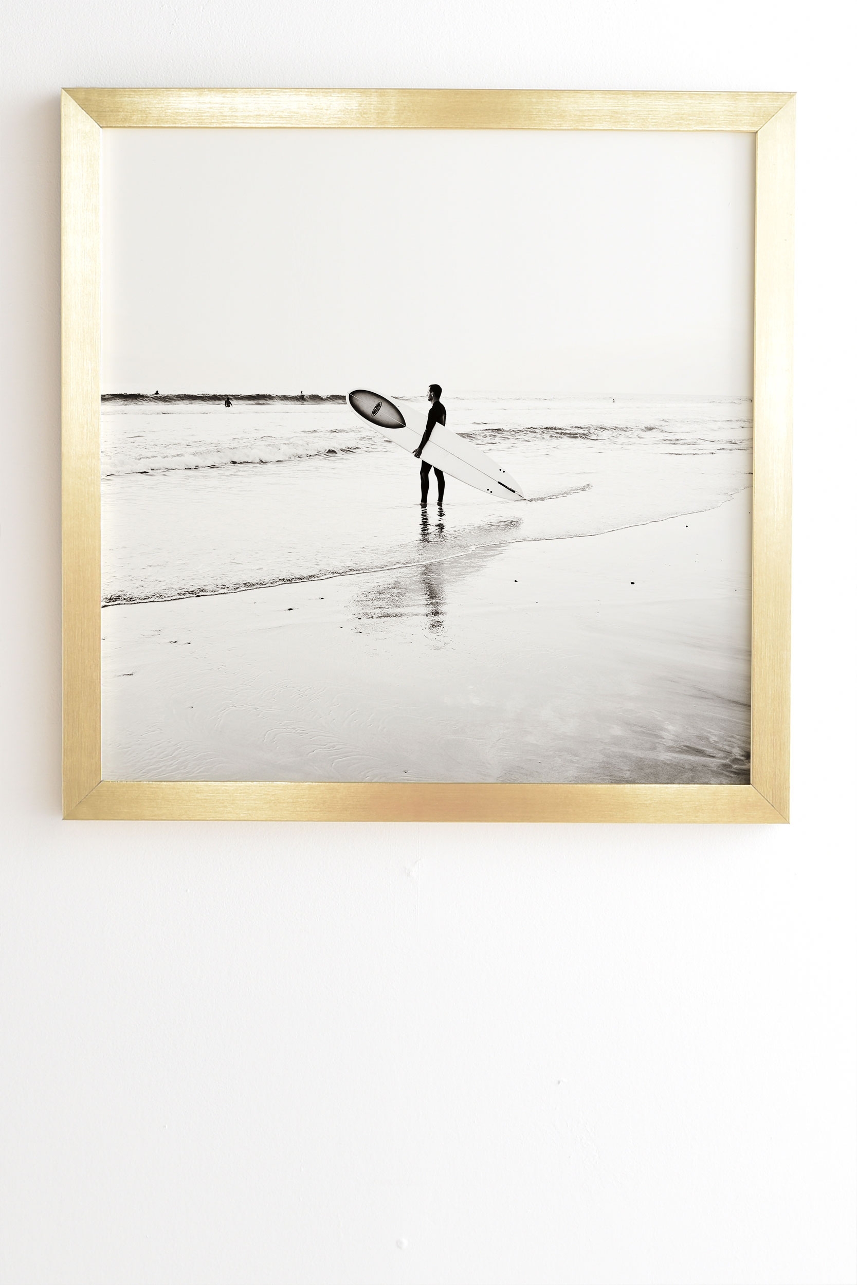 Surf Check by Bree Madden - Framed Wall Art Basic Gold 14" x 16.5" - Image 1