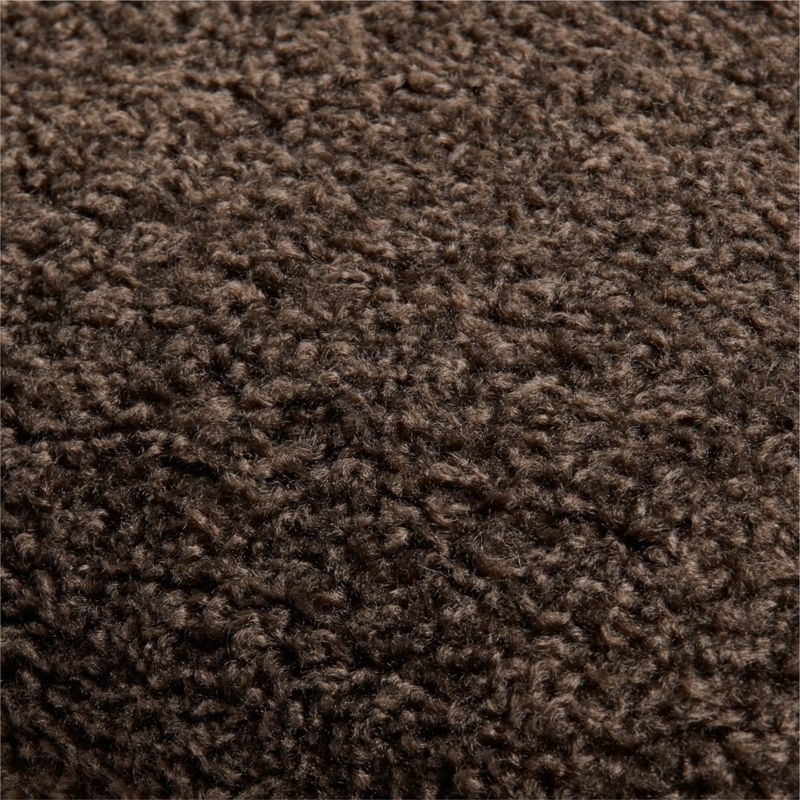 Faux Shearling 20x20 Deep Brown Throw Pillow with Down-Alternative Insert - Image 5