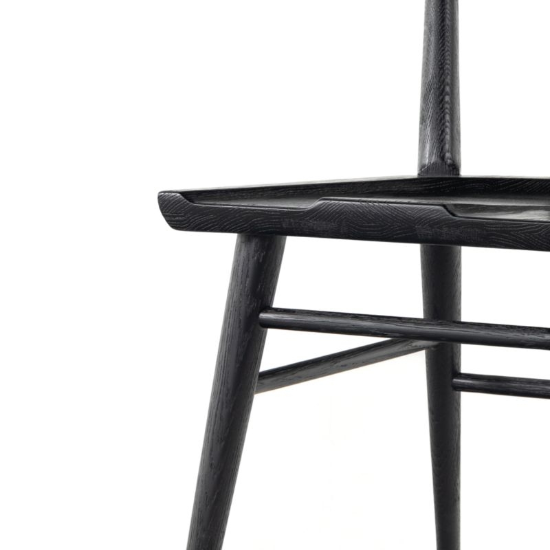 Johnny Black Oak Dining Chair - Image 8