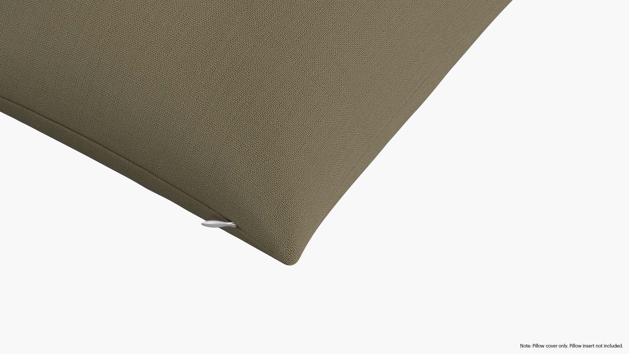 Throw Pillow Cover 18", Olive Everyday Linen, 18" x 18" - Image 1