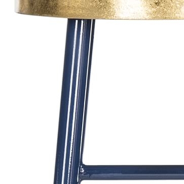 Gold Dipped Iron Bar Stool, Red, Gold - Image 2