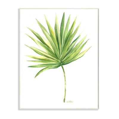 Tropical Green Palm Fan Minimal On White - Image 0
