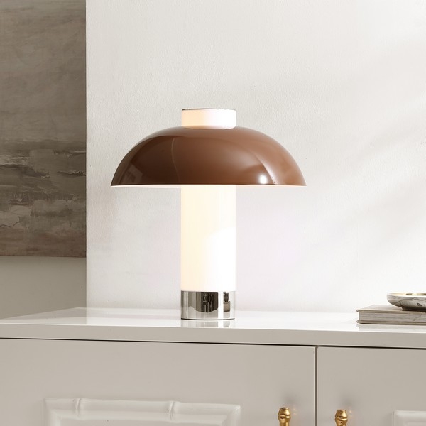 Nora 15 Inch Table Lamp - Coffee/White - Image 3