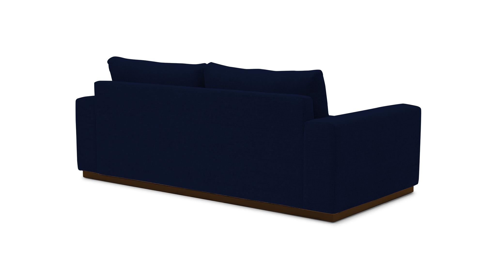 Blue Holt Mid Century Modern Sofa - Royale Cobalt - Mocha - Image 3