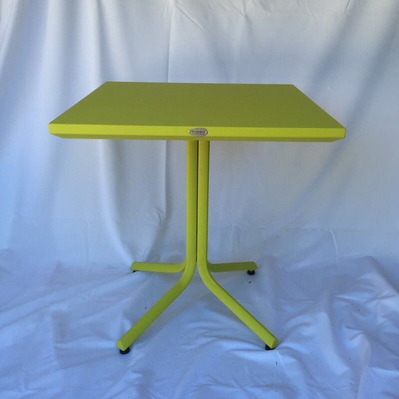 Les Jardins Hybrid 77 Metal Bistro Table Color: Lime - Image 0