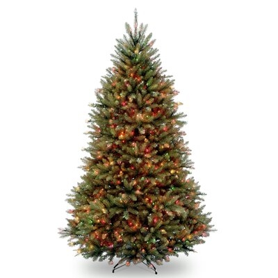 Dunhill Fir Green Artificial Christmas Tree with Multi-Color Lights - Image 0