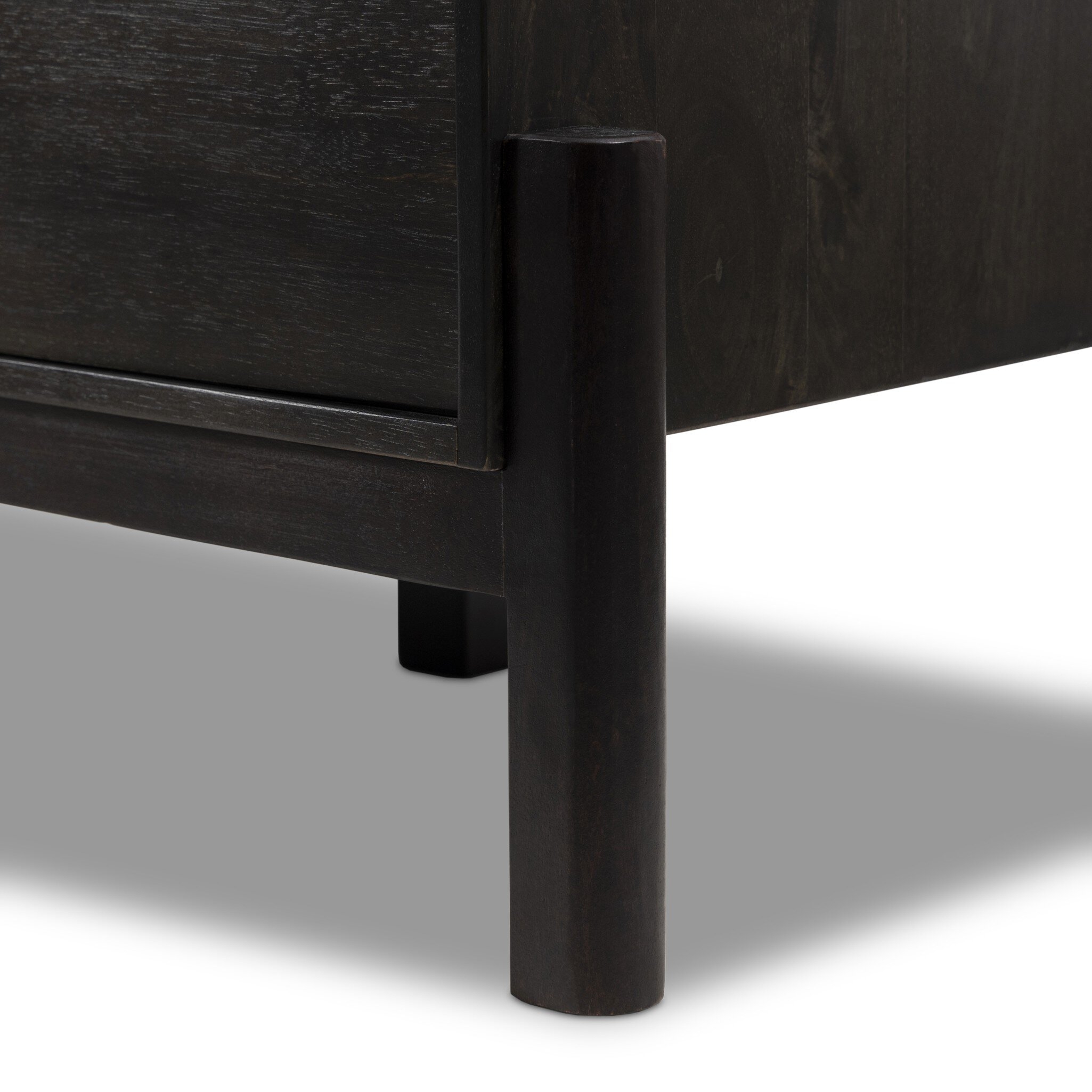 Reza Media Console - Worn Black Parawood - Image 8