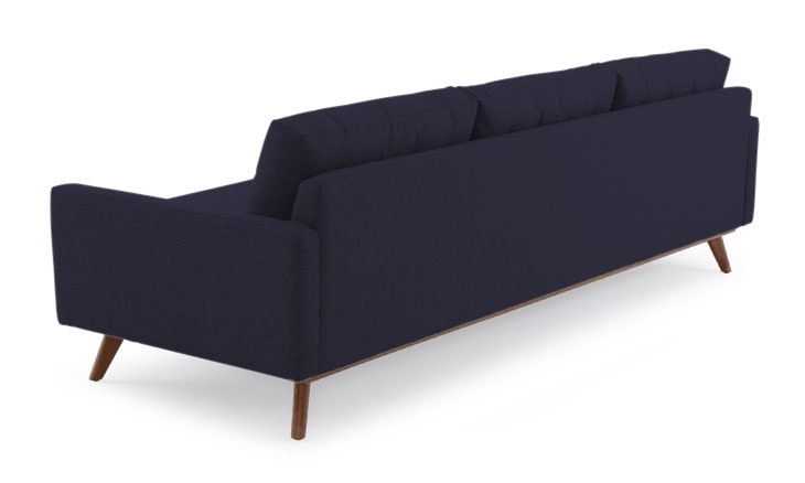 Blue Hopson Mid Century Modern Grand Sofa - Sunbrella Premier Indigo - Mocha - Image 4