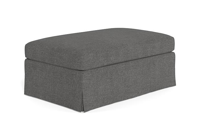 Sloan Slipcovered Ottoman - Image 1