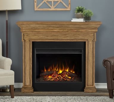 Emmitt Electric Fireplace, Rustic White - Image 3