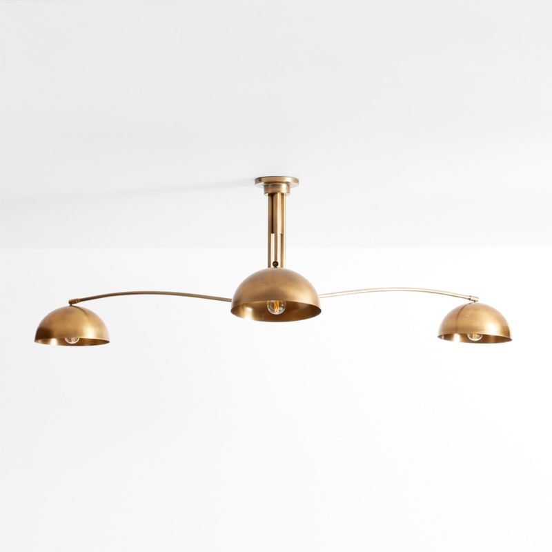 Olia Brass Metal Semi-Flush Mount Light 63" - Image 3