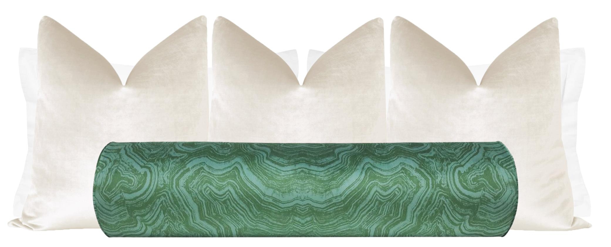 FAUX SILK VELVET // ALABASTER - XL LUMBAR 14" X 48" - Image 4