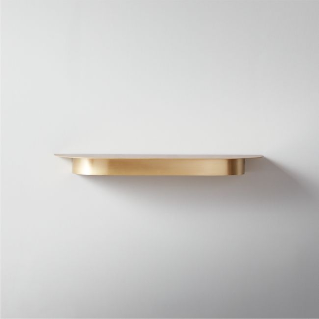 Collar Brass Wall Shelf Small 18" - Image 0