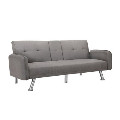 Convertible Folding Futon Sofa Bed,Polyester Fabric Couch Loveseat - Image 0