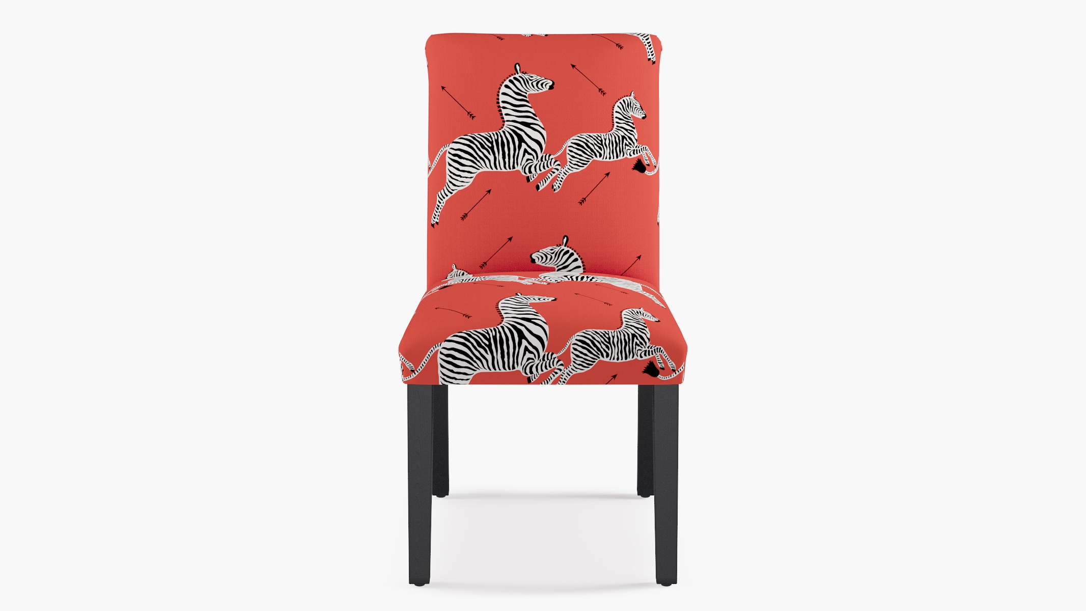 Classic Dining Chair, Coral Zebra, Black - Image 1