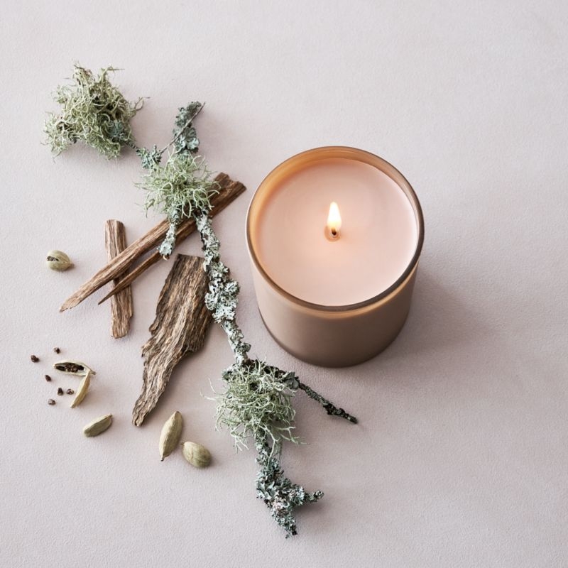 Monochrome No. 4 Suede 1-Wick Scented Candle - Cardamom, Amber and Oakmoss - Image 1