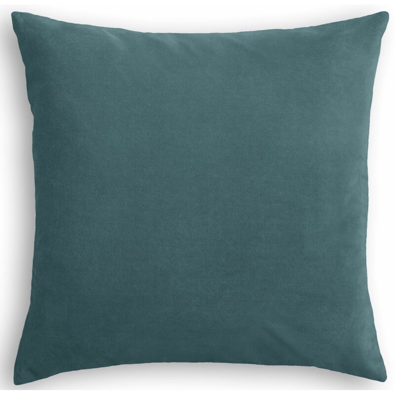 Loom Decor Velvet Throw Pillow Color: Dark Teal, Size: 20" x 20" - Image 0
