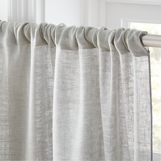 Dos Dark Grey and Light Grey Two-Tone Curtain Panel 48"x108" - Image 0