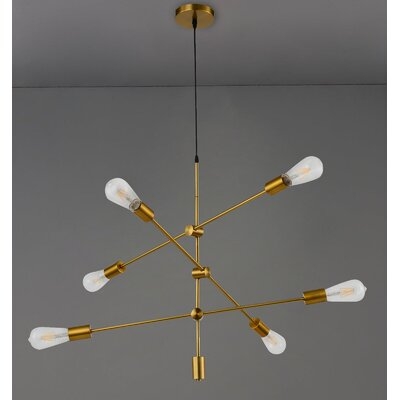 Fairlea 6 - Light Sputnik Modern Linear Chandelier - Image 0