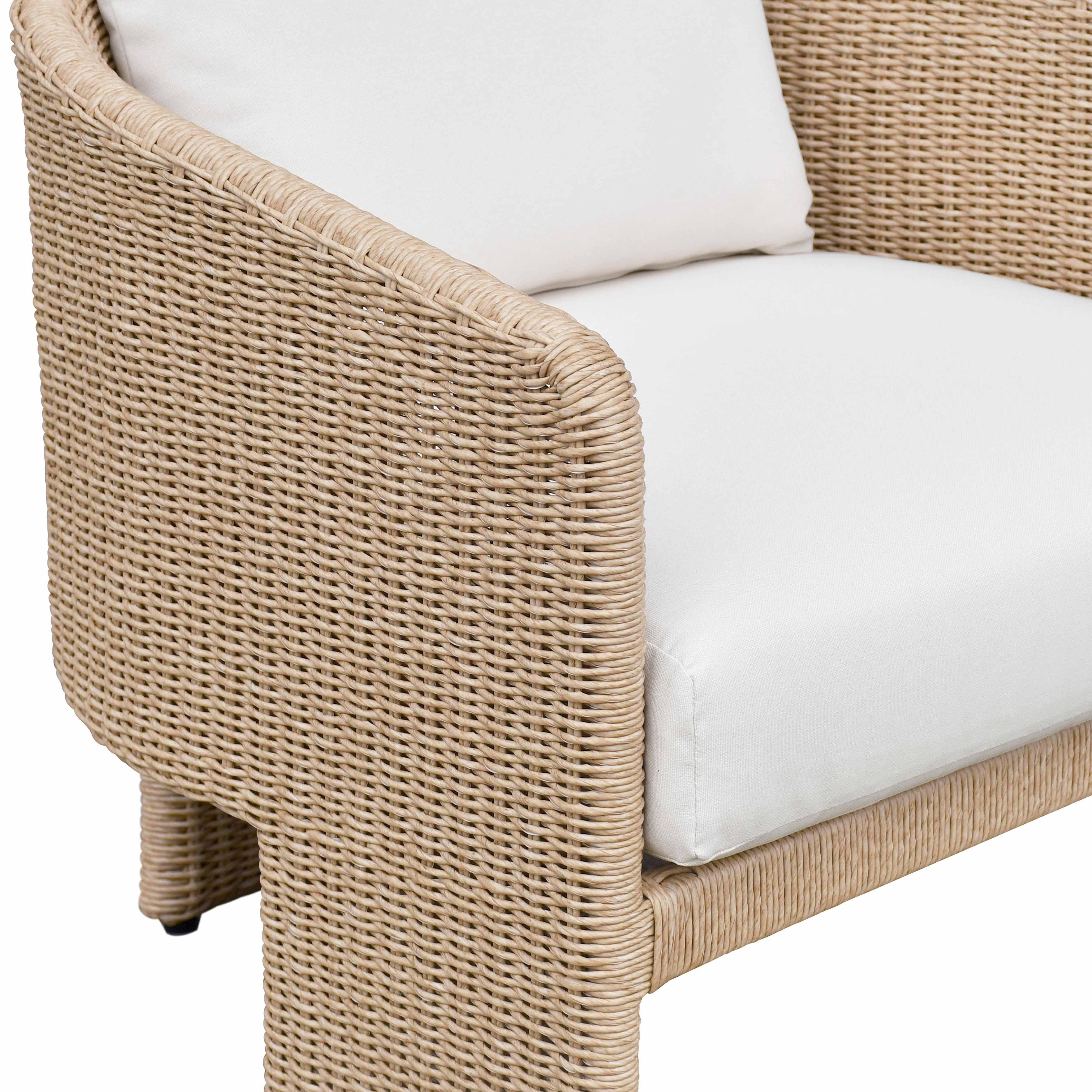 Alexa Cream Outdoor Armchair - Image 3