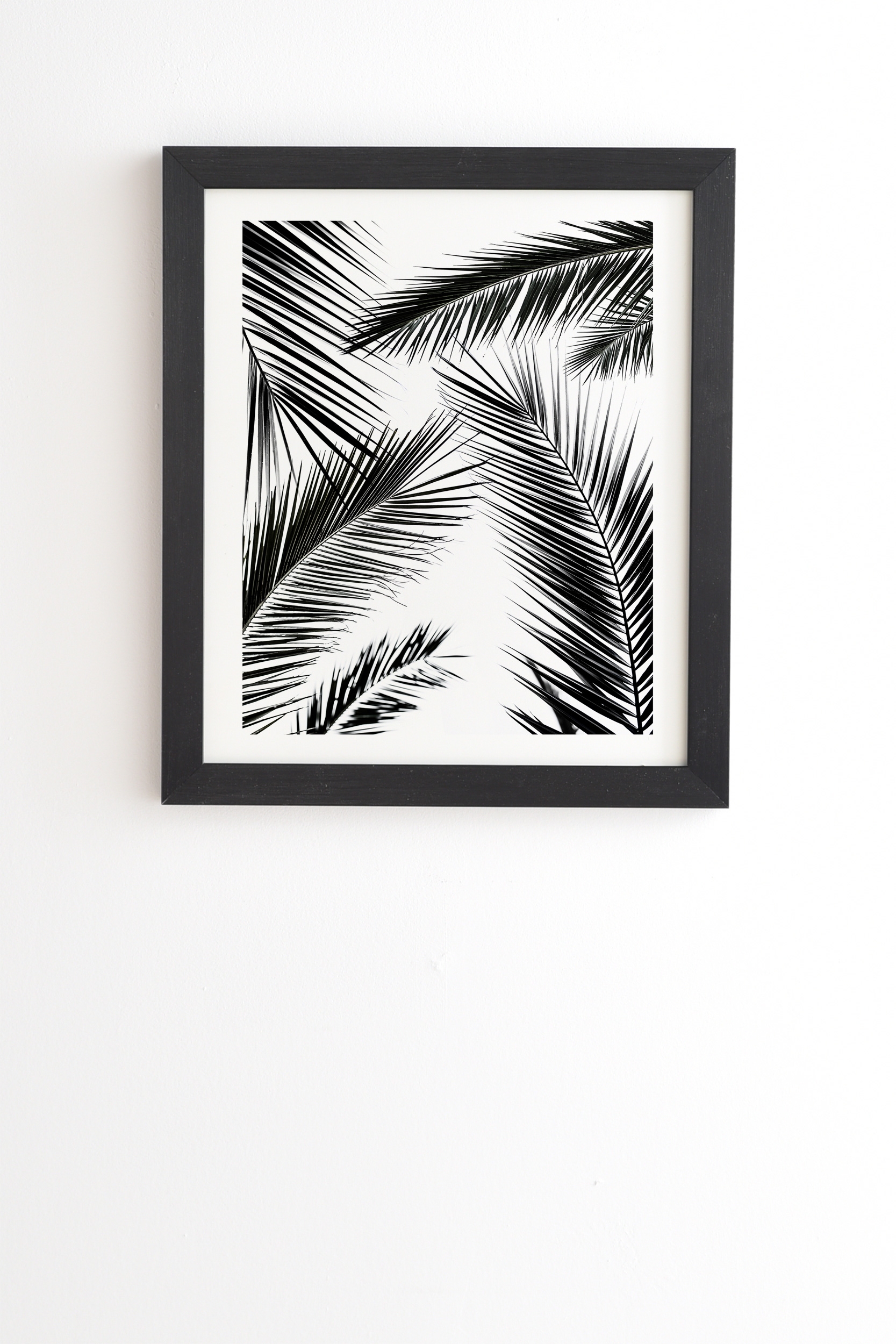 Palm Leaves 10 by Mareike Boehmer - Framed Wall Art Basic Black 19" x 22.4" - Image 0