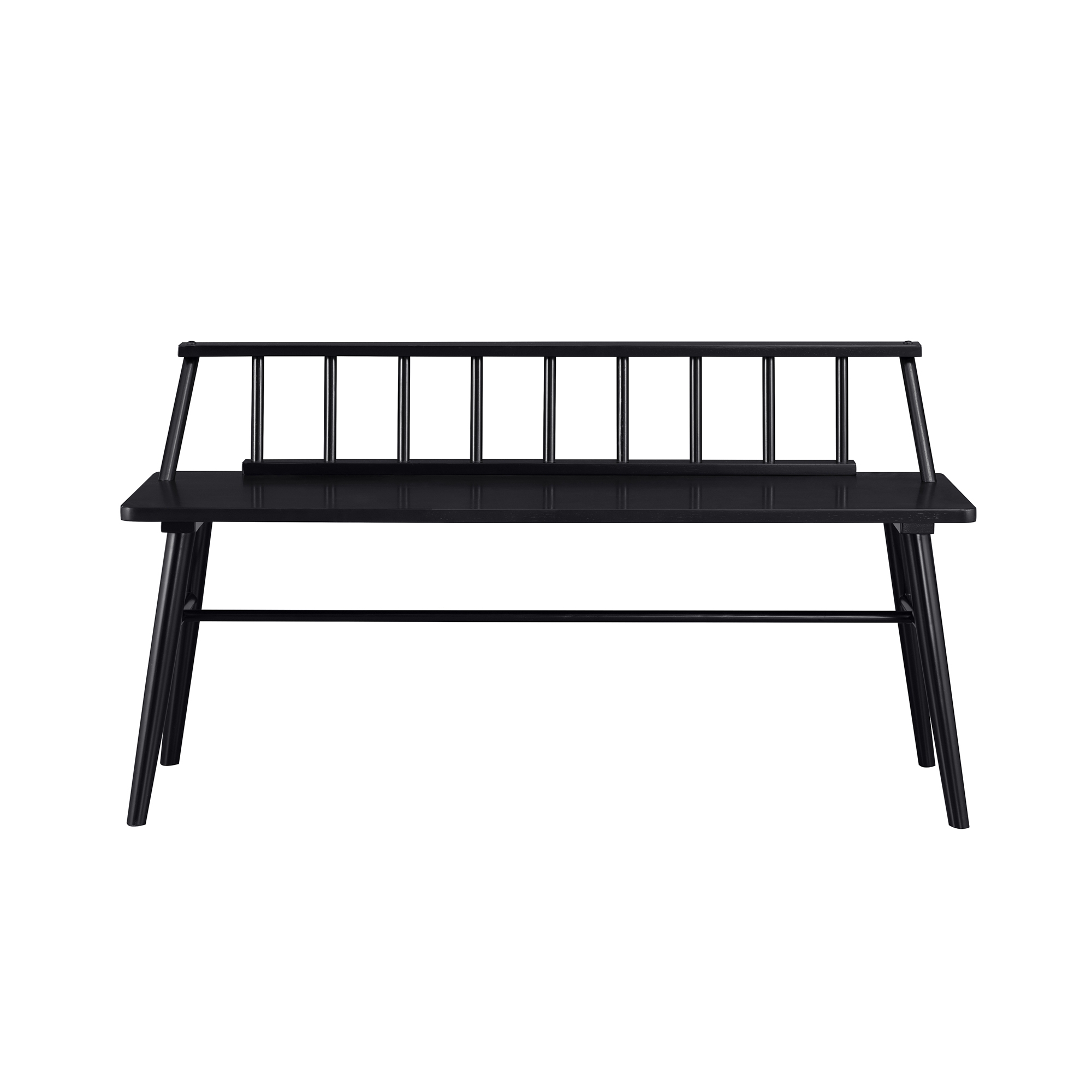47" Low Back Spindle Bench - Black - Image 6