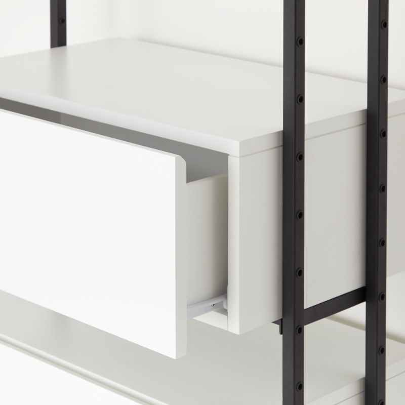 Flex White 3-Drawer Bookcase - Image 2