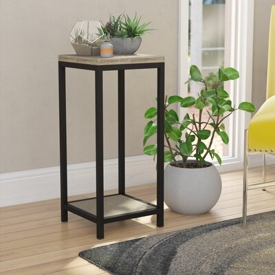 Brushed Gray Bamboo Plant Stand - Image 0
