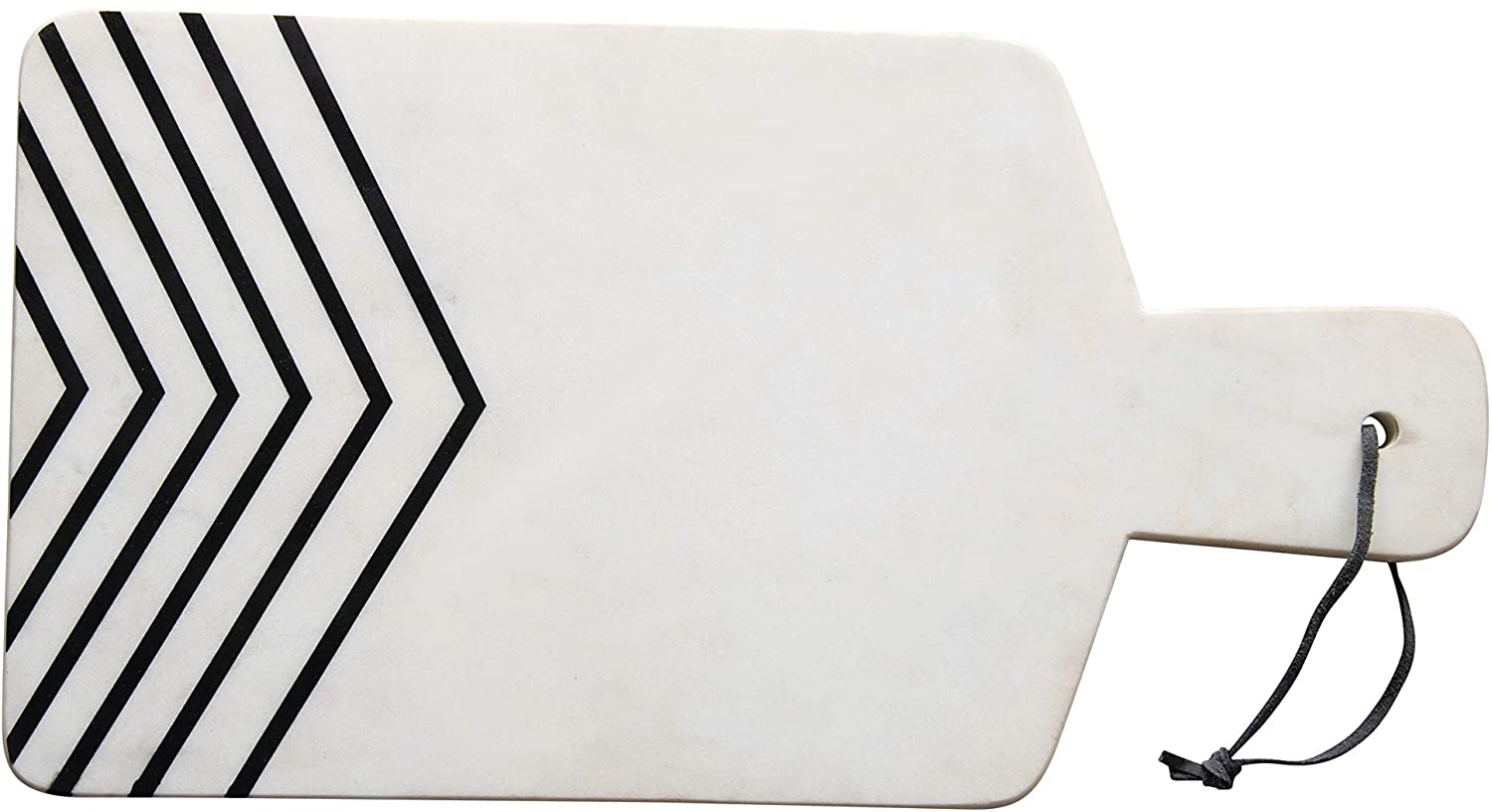 White and Black Chevron Marble Cheese/Cutting Board - Image 1