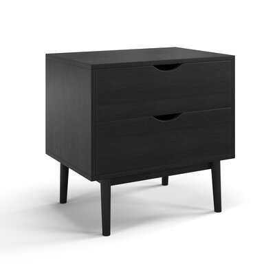 Indra 2 - Drawer Solid Wood Nightstand - Image 0