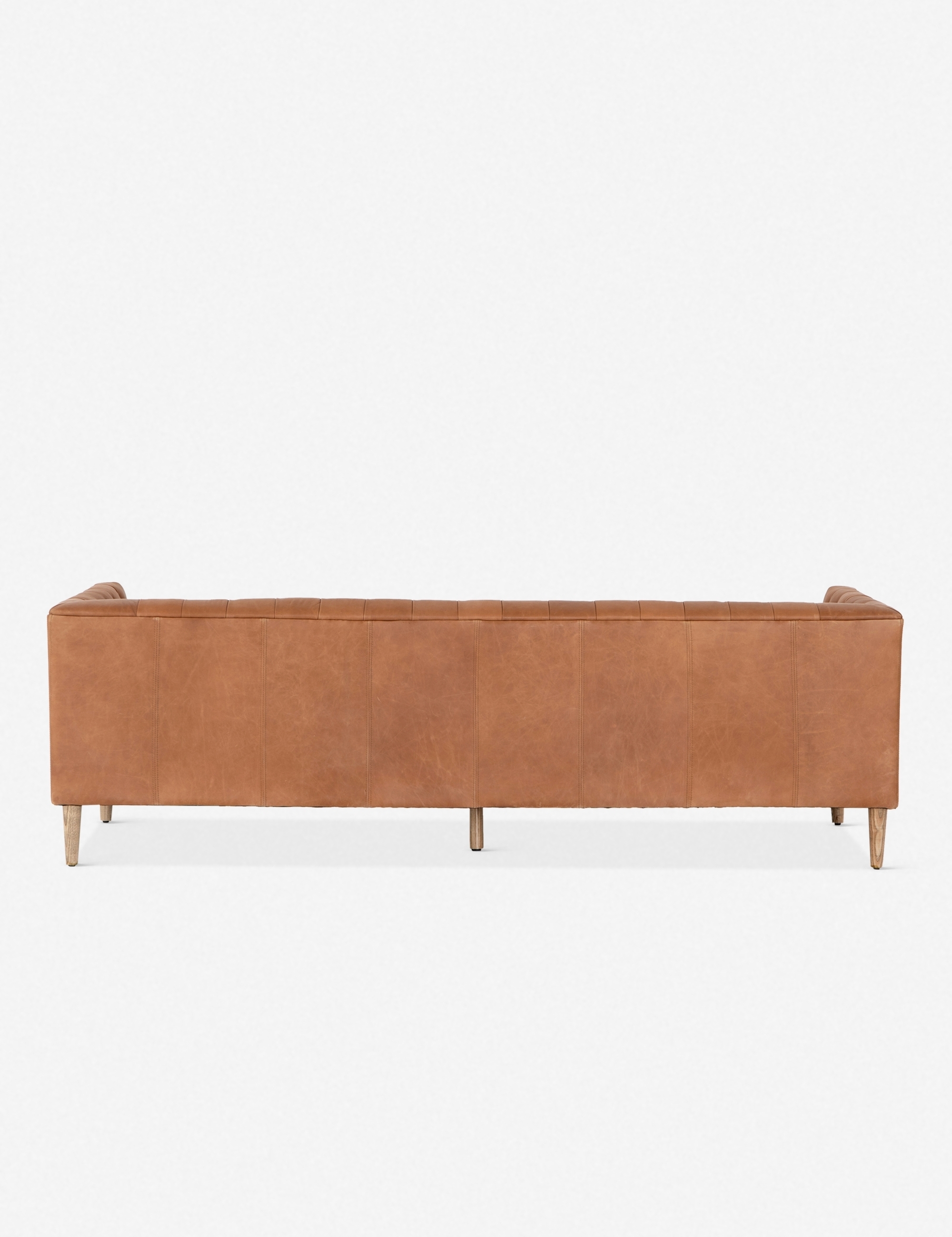 Breanne Leather Sofa, Camel, Small - Image 9