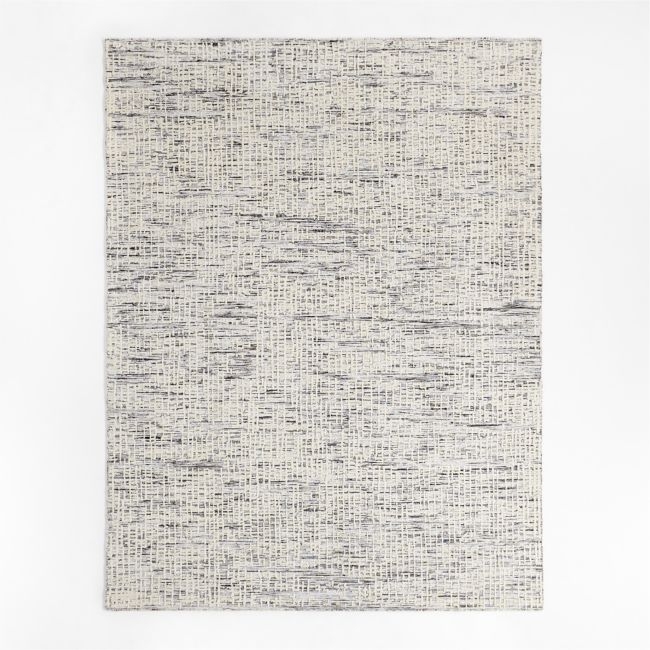 Montauban Wool Blend Handwoven White Area Rug 9'x12' - Image 0