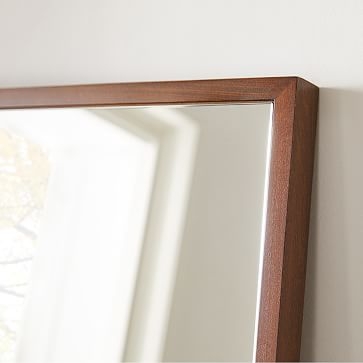 Bennet Thin Wood Frame Floor Mirror Dark Walnut 30x72 Inches - Image 3