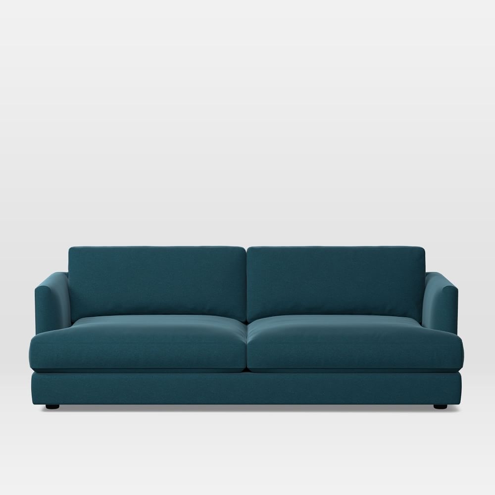 Haven Sofa, Poly, Performance Velvet, Petrol, Concealed Supports - Image 0