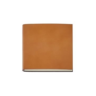 Leather Sketchbook, Italian Bonded Leather, Black, Small - Image 1