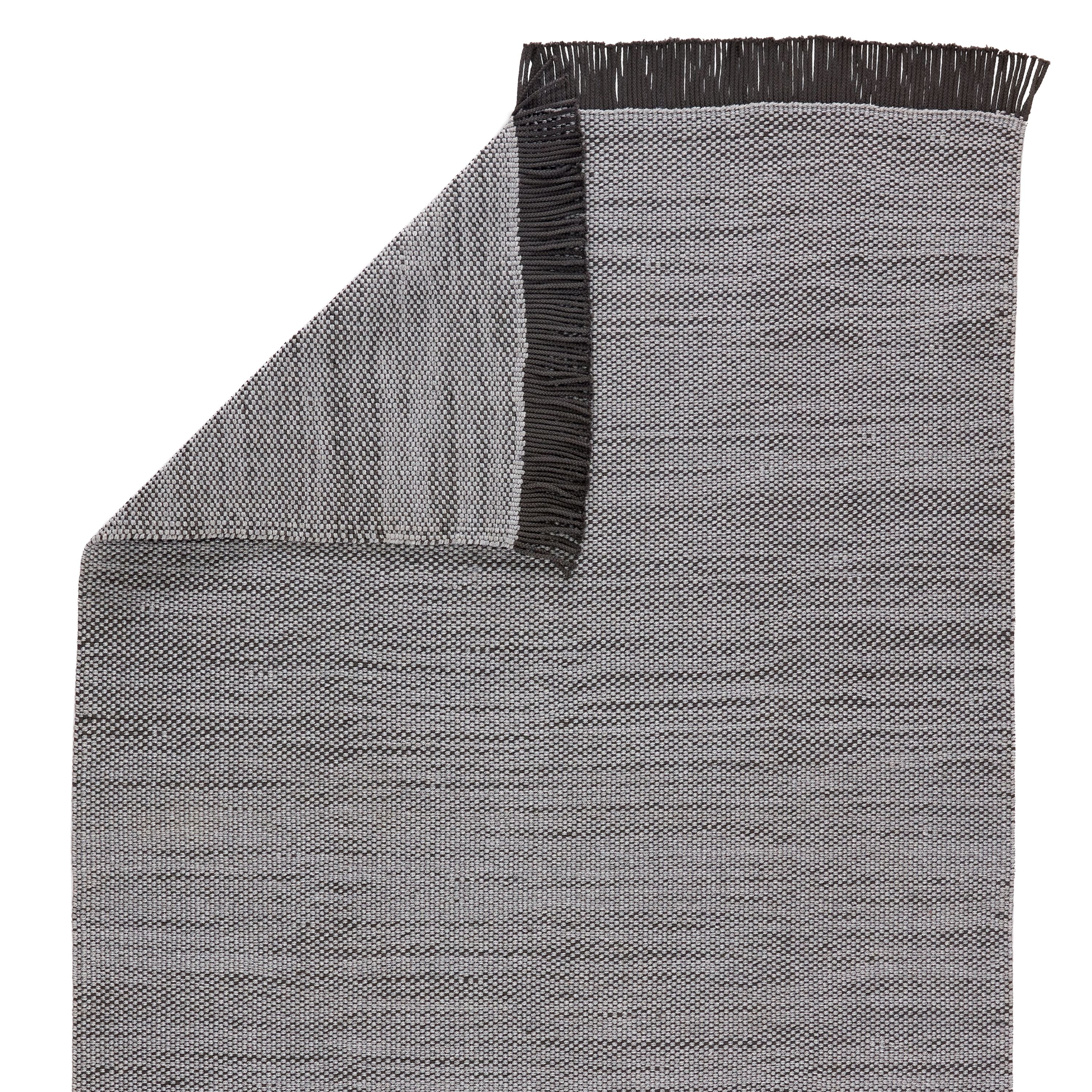 Savvy Indoor/ Outdoor Solid Gray/ Black Area Rug (5'X8') - Image 2