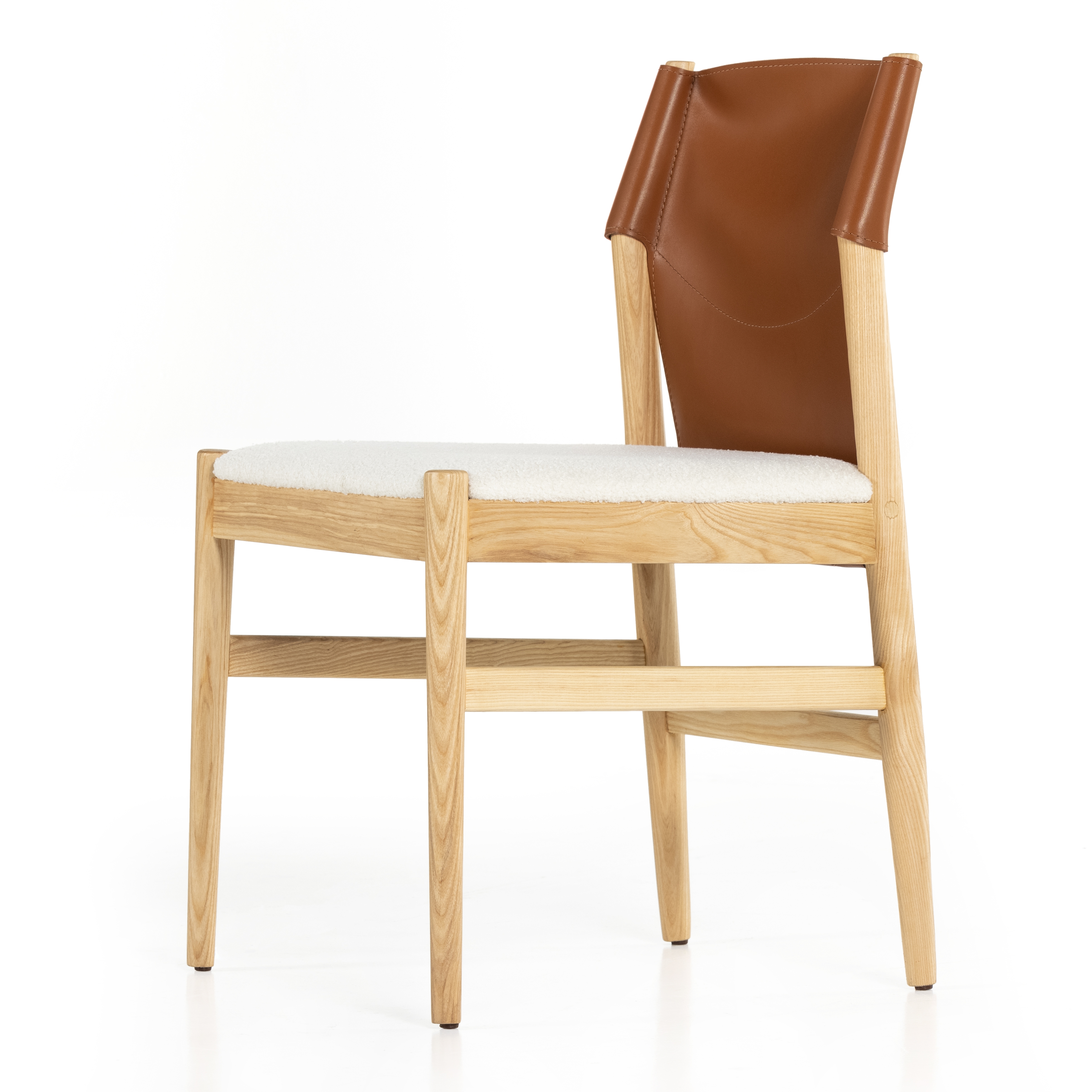 Lulu Armless Dining Chair-Saddle Leather - Image 2