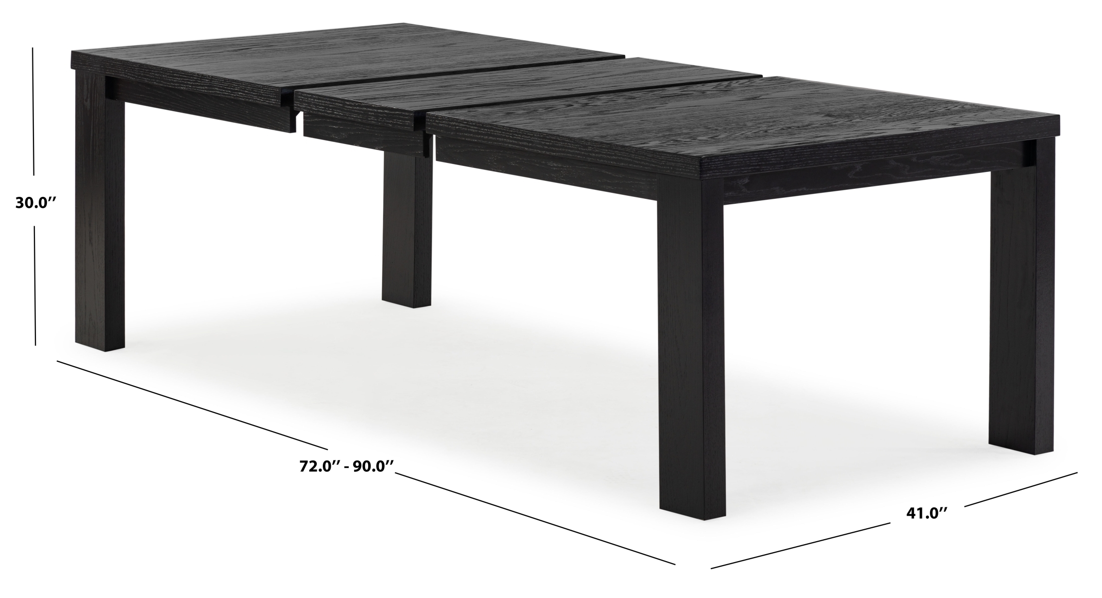 Desmond Extendable Dining Table - Black - Image 6