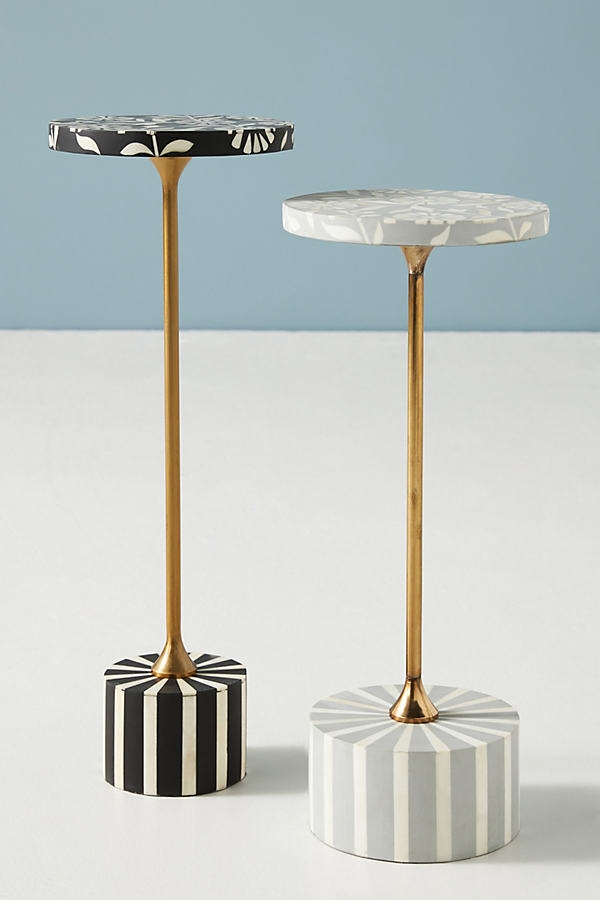Lalita Inlay End Table By Anthropologie in Black - Image 1